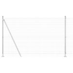 vidaXL Zváraná drôtová ohrada s 7 fláknutými stĺpikmi 1.6x10 m Pozinkovaná oceľ – Obrázok 2