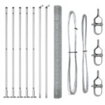 vidaXL Zváraná drôtová ohrada s 7 fláknutými stĺpikmi 1.6x10 m Pozinkovaná oceľ – Obrázok 5