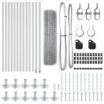 vidaXL zváraný drôtený plot s 13 fláženými stĺpmi 0.6x25 m pozinkovaná oceľ – Obrázok 4