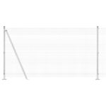 vidaXL Zvarené drôtené pletivo s 13 prírubovými stĺpikmi 1.2x25 m Pozinkovaná oceľ – Obrázok 6