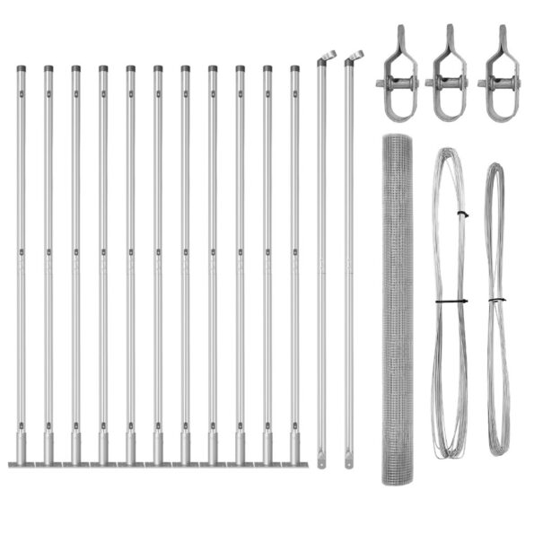 vidaXL Zvarený drôtený plot so 13 stĺpmi so zúbkom 1.6x25 m Zinkovaná oceľ – Obrázok 2