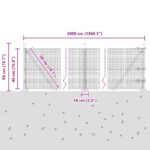 vidaXL Zvarené drôtené oplotenie so 13 stĺpmi s flitrami 0.4x50 m Pozinkovaná oceľ – Obrázok 13