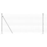 vidaXL Zváraný drôtený plot s 13 stĺpmi s krúžkami 0.8x50 m Galvanizovaná oceľ – Obrázok 6