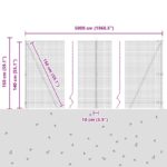vidaXL Zváraný drôtený plot s 13 laminovanými stĺpmi 1.4x50 m pozinkovaná oceľ – Obrázok 13