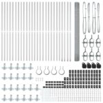 vidaXL Zváraný drôtený plot s 13 laminovanými stĺpmi 1.4x50 m pozinkovaná oceľ – Obrázok 4