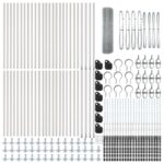 vidaXL Zváraná drôtená ohrada s 13 výstužnými stĺpmi 0.4x100 m pozinkovaná oceľ – Obrázok 4