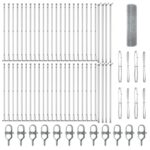 vidaXL Zváraný drôtový plot s 13 rozšírenými stĺpmi 0.6x100 m pozinkovaná oceľ – Obrázok 2