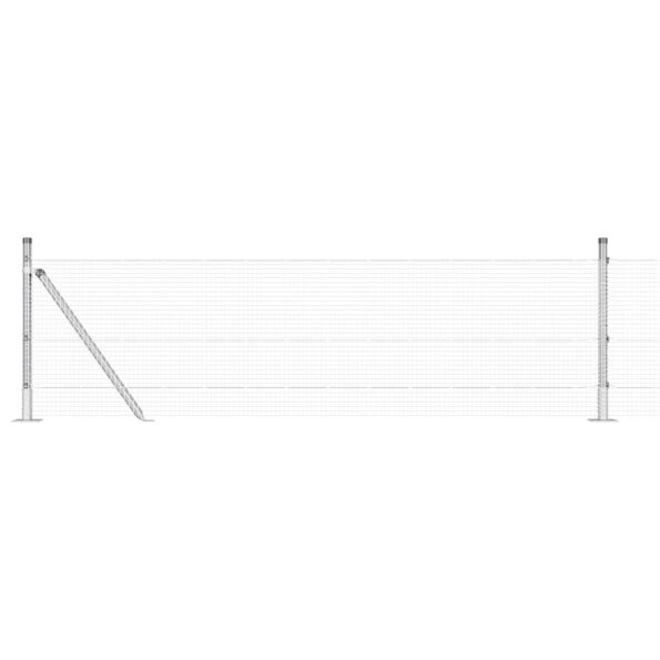 vidaXL Zváraný drôtový plot s 13 rozšírenými stĺpmi 0.6x100 m pozinkovaná oceľ – Obrázok 6