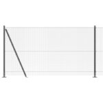 vidaXL Zváraný drôtový plot s 13 hlavami so závitom Sivá 1,2x25 m Oceľ – Obrázok 6