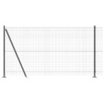 vidaXL Zváraný drôtený plot so 13 flitrovými stĺpikmi Sivý 1.2x25 m Ocel – Obrázok 6