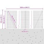 vidaXL Zváraná drôtená ohrada s 13 stĺpikmi sivá 1.4x25 m oceľ – Obrázok 13