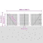 vidaXL Zváraný drôtový plot s 13 flángovými stĺpmi Sivý 0.5x50 m Oceľ – Obrázok 13