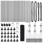 vidaXL Zváraný drôtový plot s 13 flángovými stĺpmi Sivý 0.5x50 m Oceľ – Obrázok 4