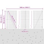 vidaXL Zvarený drôtový plot s 13 stĺpikmi Flanged Šedý 1.4x50 m Oceľ – Obrázok 13