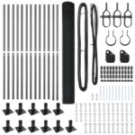 vidaXL Zvarený drôtový plot s 13 stĺpikmi Flanged Šedý 1.4x50 m Oceľ – Obrázok 4