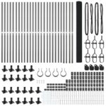 vidaXL Zvarený drôtový plot s 13 prírubovými stĺpmi Sivý 1,5x50 m Oceľ – Obrázok 4