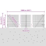 vidaXL Zváraný káblový plot s 7 flitrovými rámami Sivá 0.5x100 m Oceľ – Obrázok 13