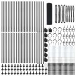 vidaXL Zváraný káblový plot s 7 flitrovými rámami Sivá 0.5x100 m Oceľ – Obrázok 4
