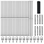 vidaXL zváraný drôtový plot so 13 flanžovými stĺpmi Sivý 0.8x100 m Oceľ – Obrázok 2