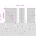 vidaXL Hexagonový plot sivý 1.4x10 m z ocele – Obrázok 12
