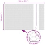 vidaXL Hexagonový plot sivý 1.4x10 m z ocele – Obrázok 13