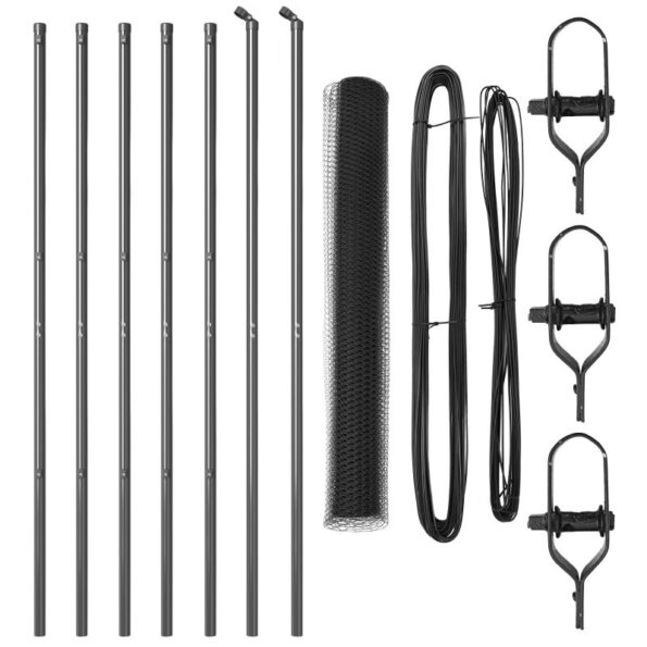 vidaXL Hexagonový plot sivý 1.4x10 m z ocele – Obrázok 2