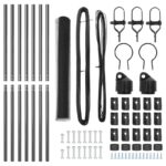 vidaXL Hexagonový plot sivý 1.4x10 m z ocele – Obrázok 4