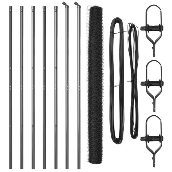 vidaXL Hexagonálne oplotenie Sivé 1.5x10 m Oceľ – Obrázok 2