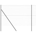 Hexagonové oplotenie vidaXL Sivé 1,6x10 m Oceľ, Posty na oplotenie vidaXL 7 ks Sivé Ø32 mm 210 cm Pozinkovaná oceľ – Obrázok 6