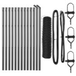 vidaXL Hexagonový plot sivý 0.8x25 m oceľ – Obrázok 2