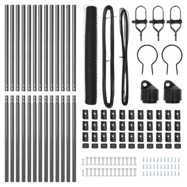 vidaXL Hexagonálne oplotenie Sivé 1.4x25 m Oceľ – Obrázok 4