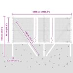 vidaXL Hexagonálny plot sivý 0,4x50 m oceľ – Obrázok 12