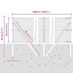 vidaXL Hexagonová ohrada Šedá 0.4x50 m Oceľ – Obrázok 12