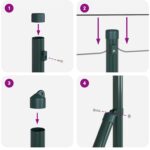 vidaXL Hexagonálne oplotenie šedé 0.4x50 m oceľové – Obrázok 10