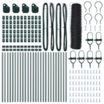 vidaXL Hexagonálny plot Sivý 0.6x50 m Oceľ – Obrázok 4