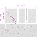 vidaXL Hexagonový plot Šedý 1.2x50 m Oceľ – Obrázok 12