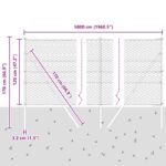 vidaXL Šesťuholníková ohrada Sivá 1,2x50 m Oceľ – Obrázok 12