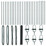 vidaXL Šesťuholníková ohrada Sivá 1,2x50 m Oceľ – Obrázok 2