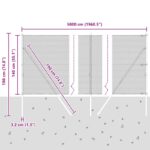 vidaXL Hexagonový plot šedý 1.4x50 m z ocele – Obrázok 12
