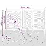 vidaXL Hexagonálny plot Sivý 1.4x50 m Oceľ – Obrázok 12