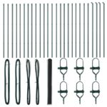 vidaXL Hexagonový plot šedý 1,5x50 m oceľ – Obrázok 2