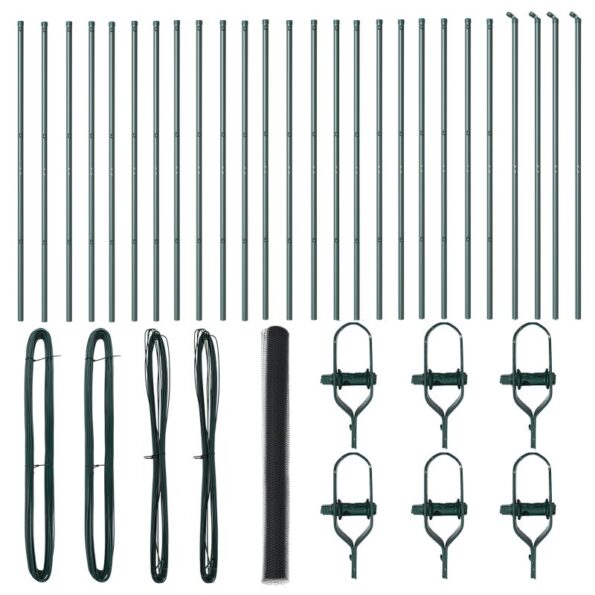 vidaXL Hexagonový plot šedý 1,5x50 m oceľ – Obrázok 2