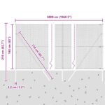 vidaXL Hexagonálny plot sivý 1,6x50 m oceľ – Obrázok 12
