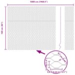 vidaXL Hexagonové oplotenie Sivé 1.6x50 m Oceľ – Obrázok 13