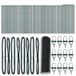 vidaXL Šesťuholníkové oplotenie sivé 0.6x100 m – Obrázok 2