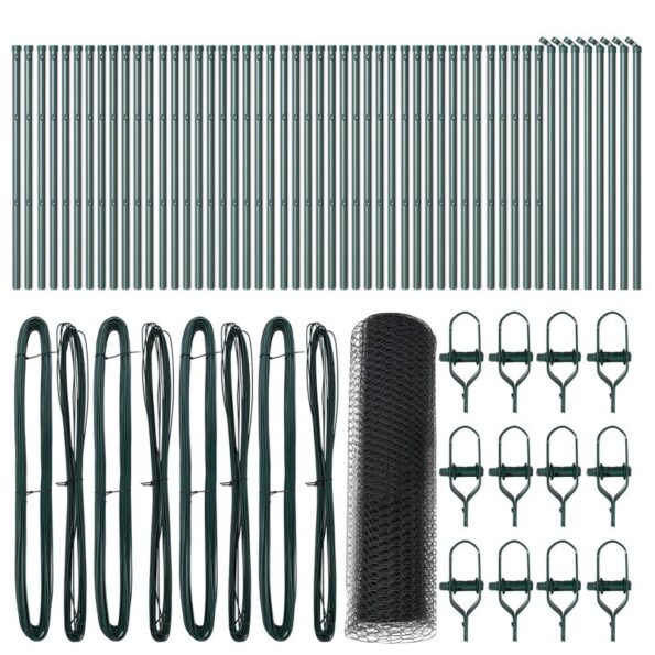 vidaXL Šesťuholníkové oplotenie sivé 0.6x100 m – Obrázok 2