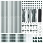 vidaXL Šesťuholníkové oplotenie sivé 0.6x100 m – Obrázok 4