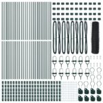 vidaXL Hexagónové oplotenie Sivé 0.6x100 m Základná oceľ – Obrázok 4