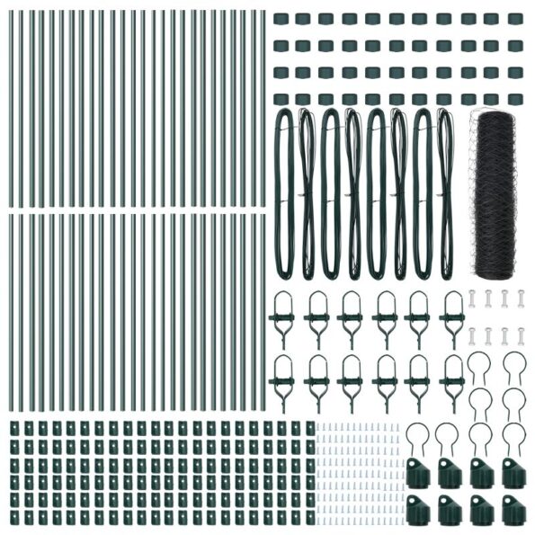 vidaXL Hexagónové oplotenie Sivé 0.6x100 m Základná oceľ – Obrázok 4