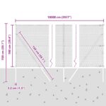 vidaXL Hexagónový plot Sivý 1x100 m Oceľ – Obrázok 12